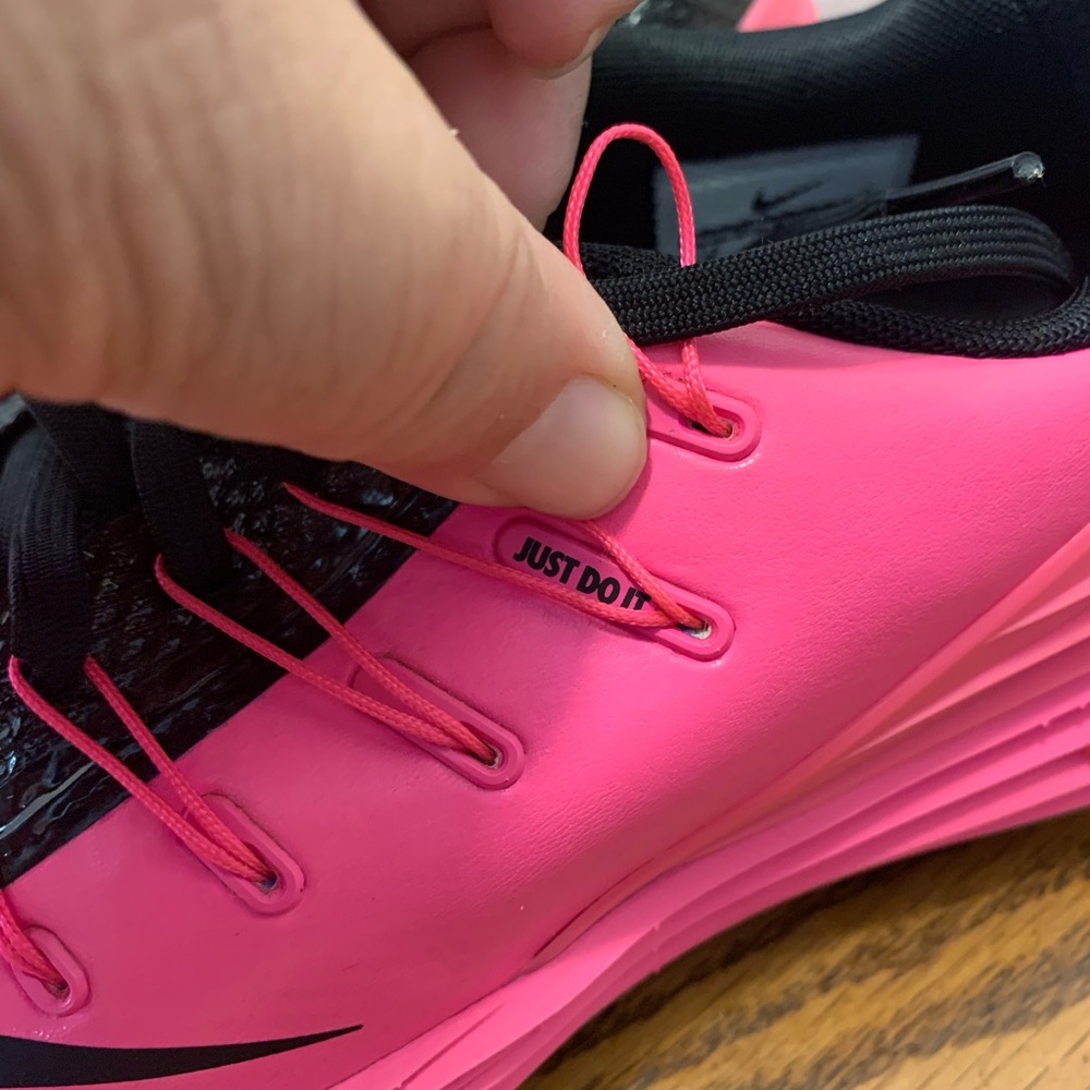 Nike Golf Pink& Black and Highlighter Yellow Shoes Woman’s Size 8. Comfort Cute - Picture 8 of 13